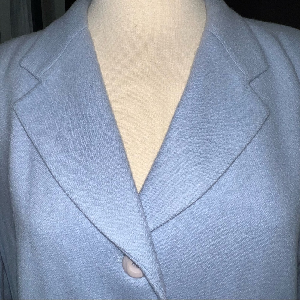 Pendleton Light Blue Wool Blazer – Size 14, Lined with 3-Button Closure - Picture 6 of 11